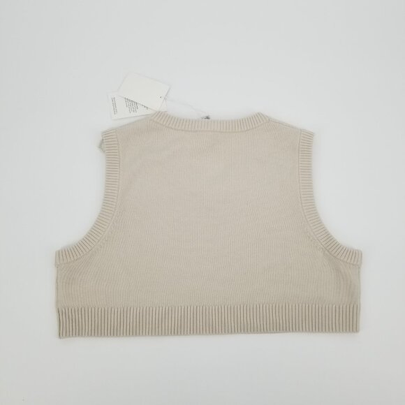 COS Cropped V-neck Sweater Vest (NWT) Preppy Minimalist- Soft Med. Weight Wool - Picture 2 of 7